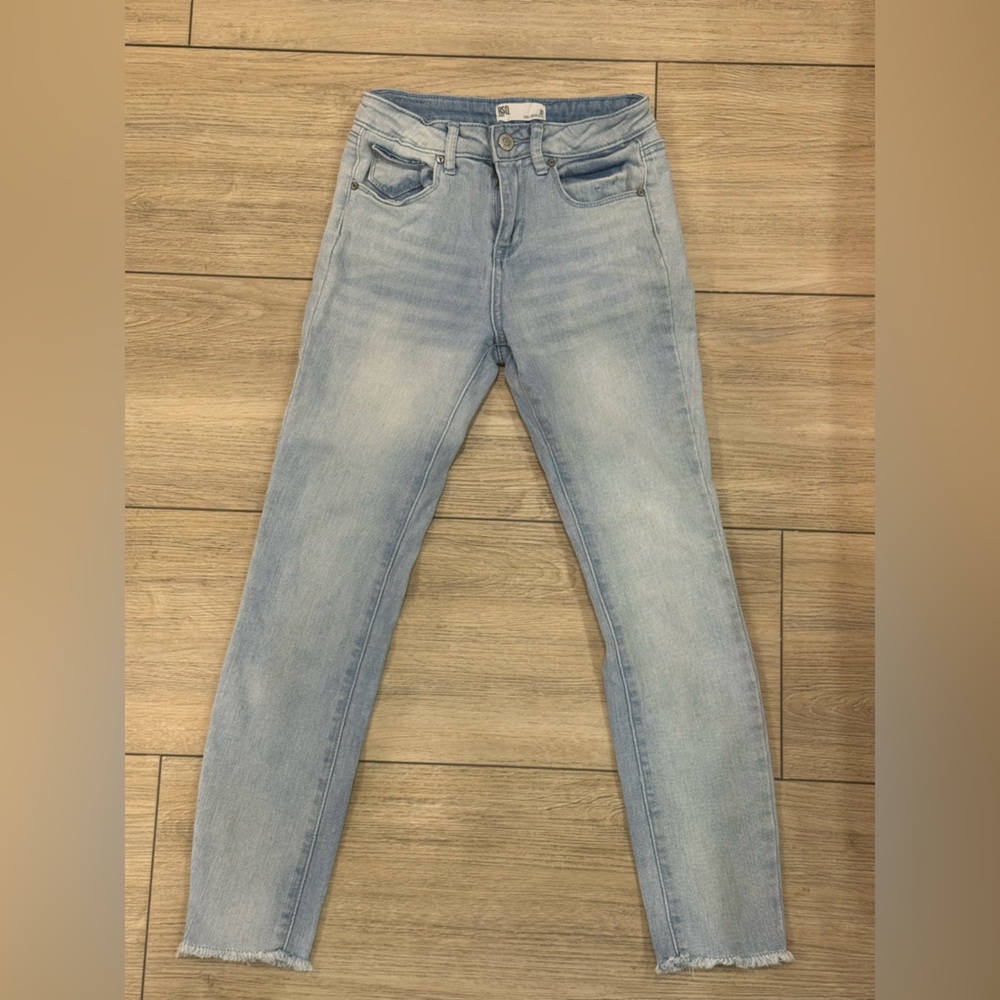 RSQ Girls Light Blue Jeans with Frayed Hem